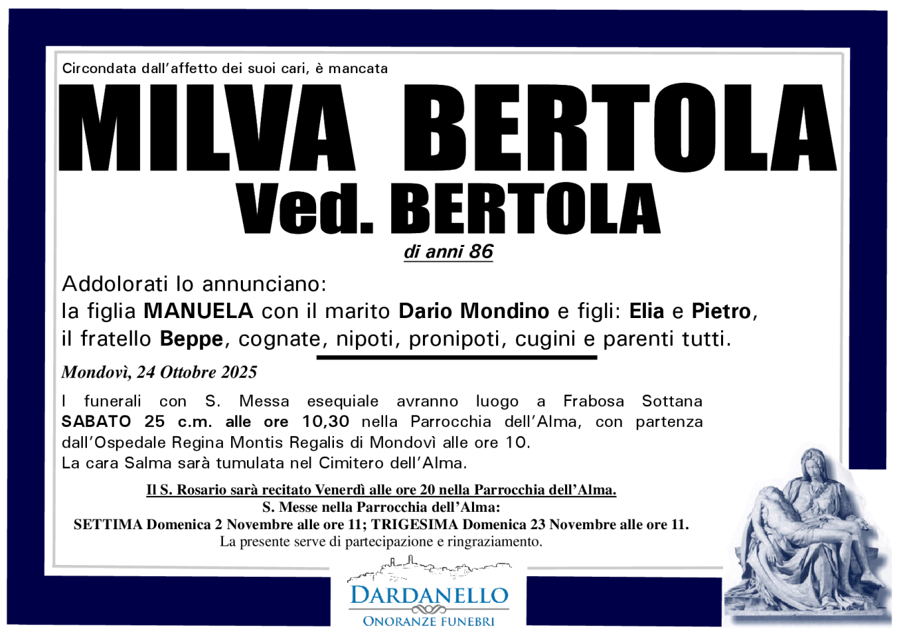 MILVA BERTOLA Ved. BERTOLA