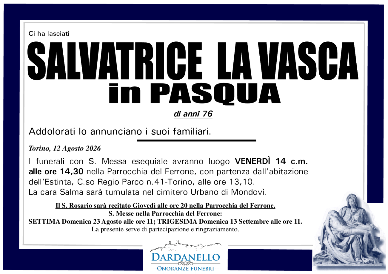 SALVATRICE LA VASCA