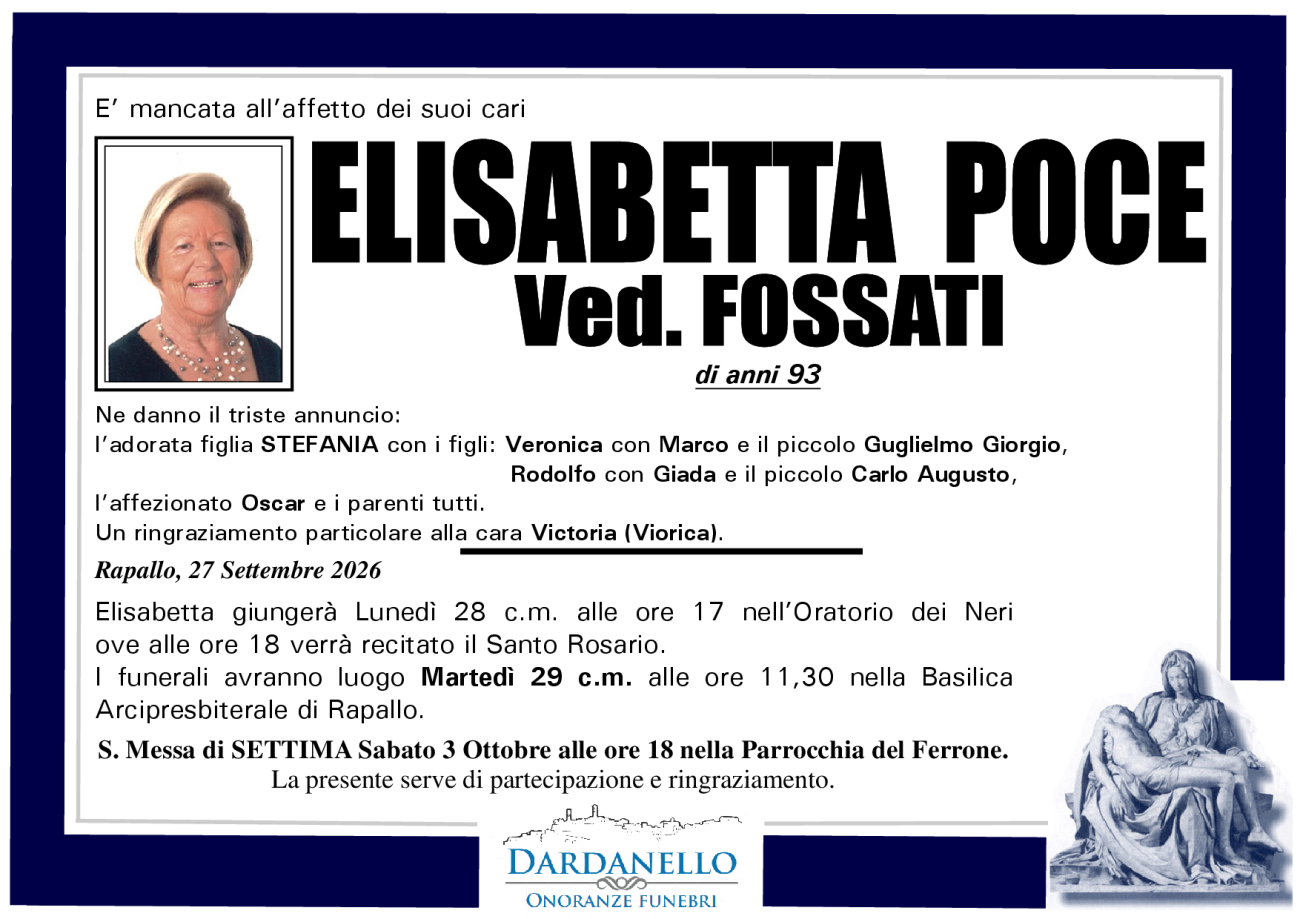 ELISABETTA POCE Ved. FOSSATI
