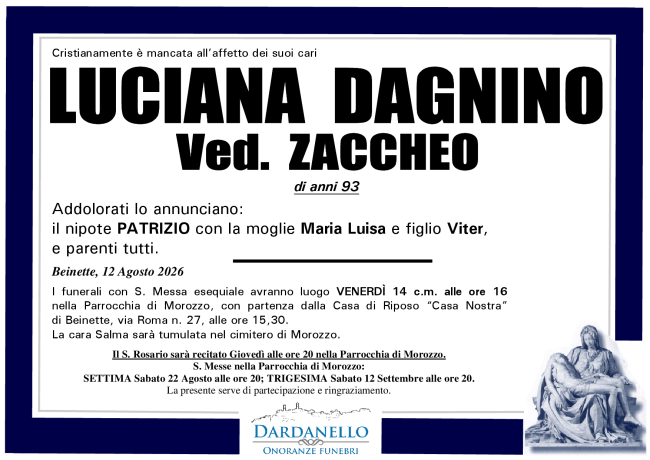 LUCIANA DAGNINO Ved. ZACCHEO